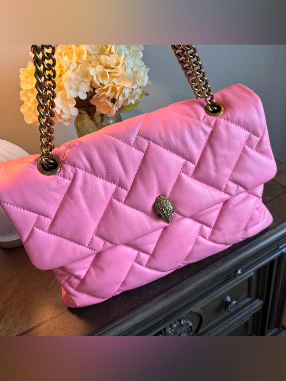 Kurt Geiger Kensington X-large hot pink bag - Picture 2 of 12
